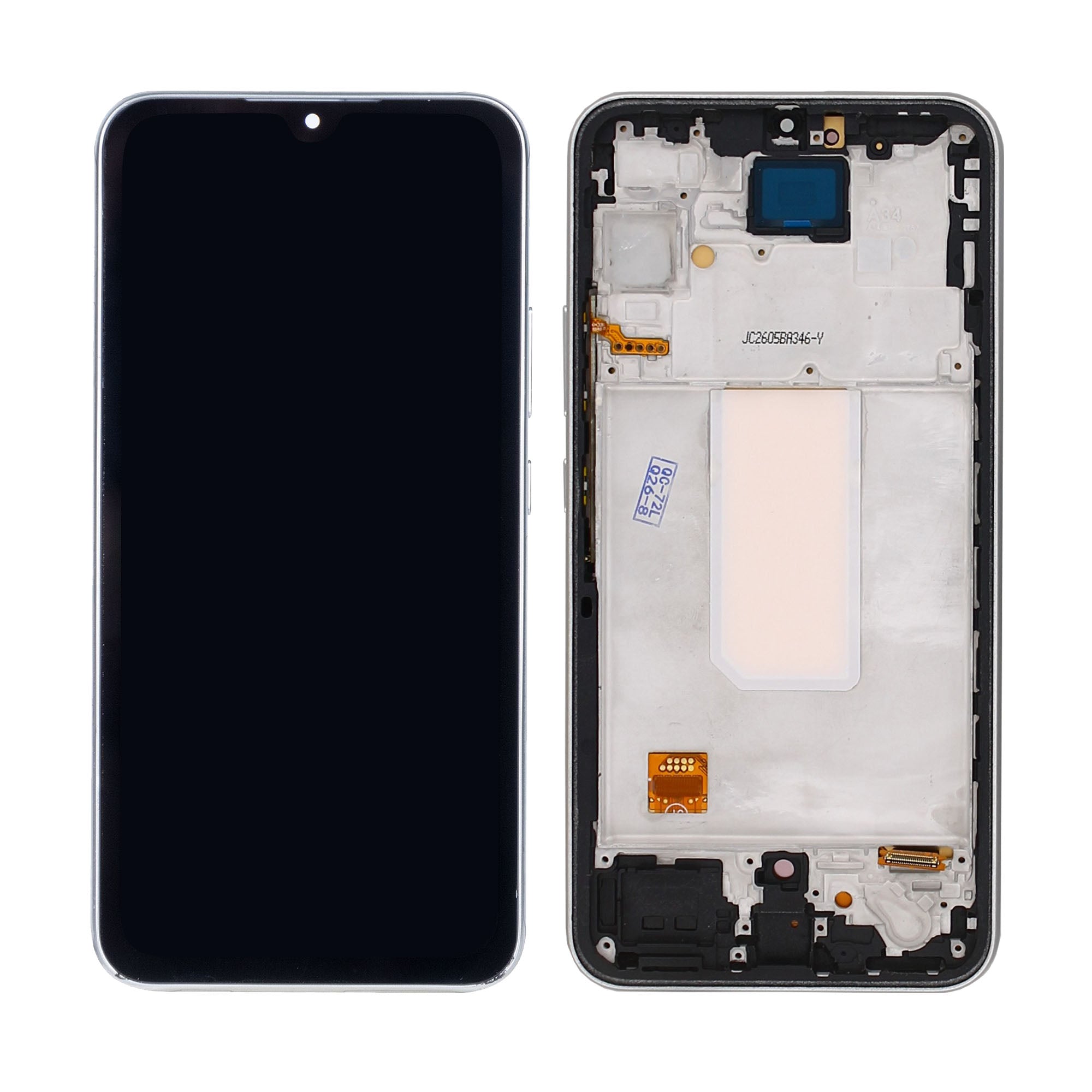 Samsung Galaxy A34 5G A346B Display And Digitizer With Frame Silver Soft-OLED