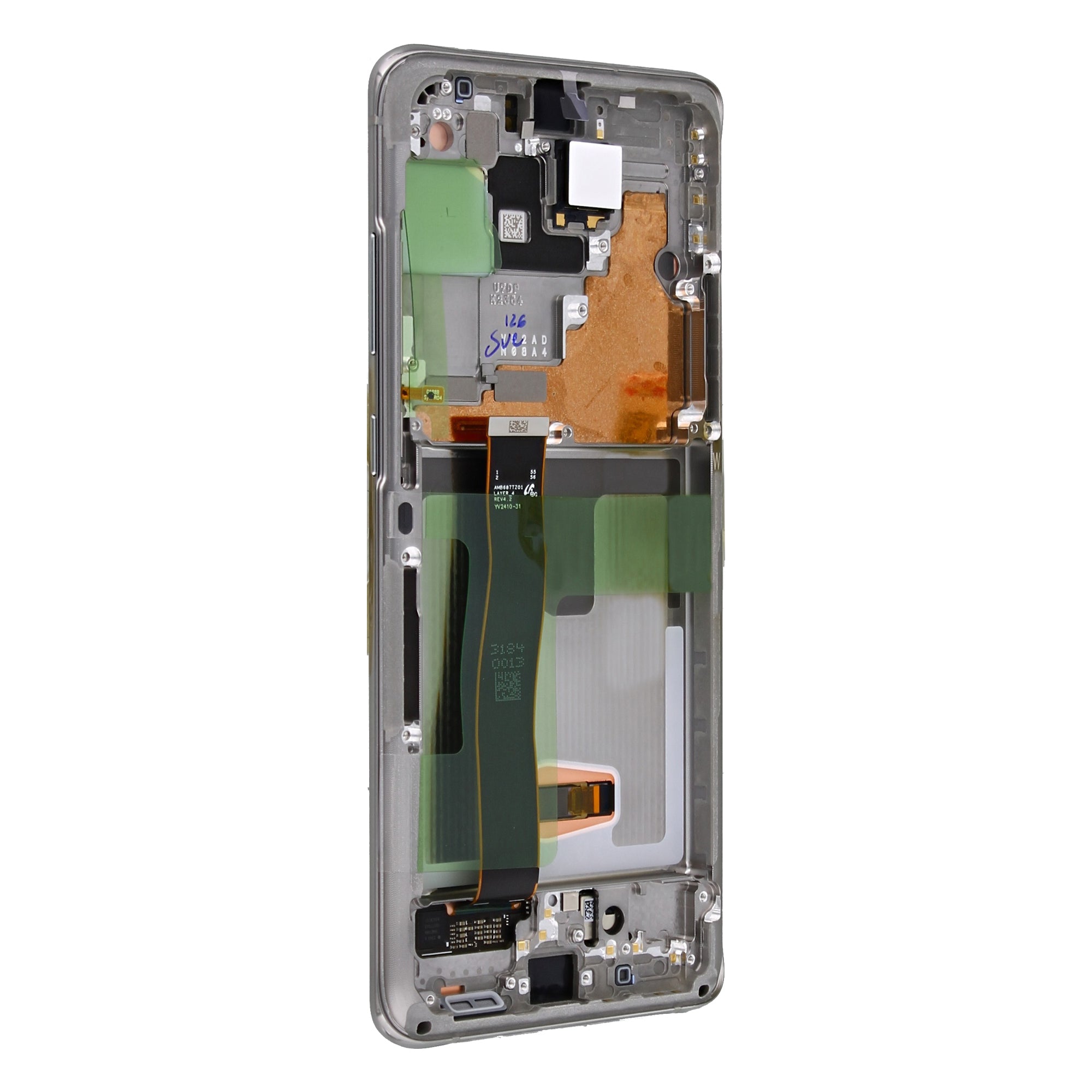 Samsung Galaxy S20 Ultra G988B Display And Digitizer With Frame Cloud White Service Pack