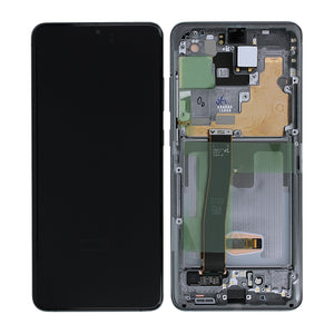 Samsung Galaxy S20 Ultra G988B Display And Digitizer With Frame Cosmic Grey Service Pack