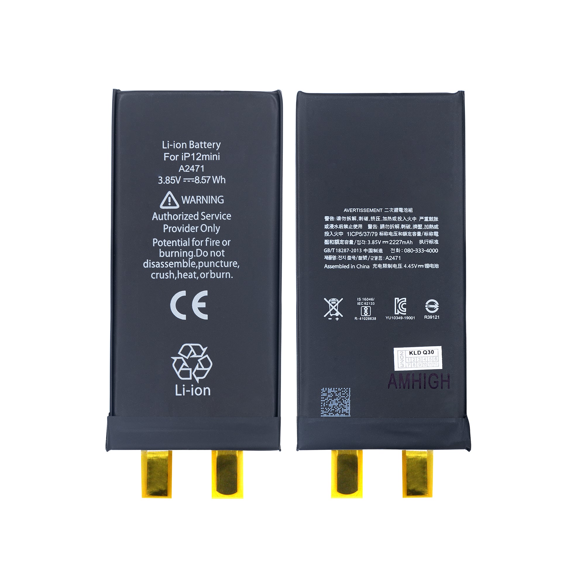 For Apple iPhone 12 Mini Battery (Spot Welding Required) No BMS/IC OEM