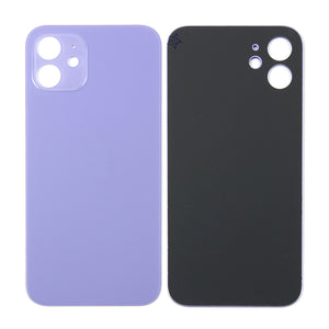 For Apple iPhone 12 Back Glass, Enlarged Camera Frame Purple Compatible