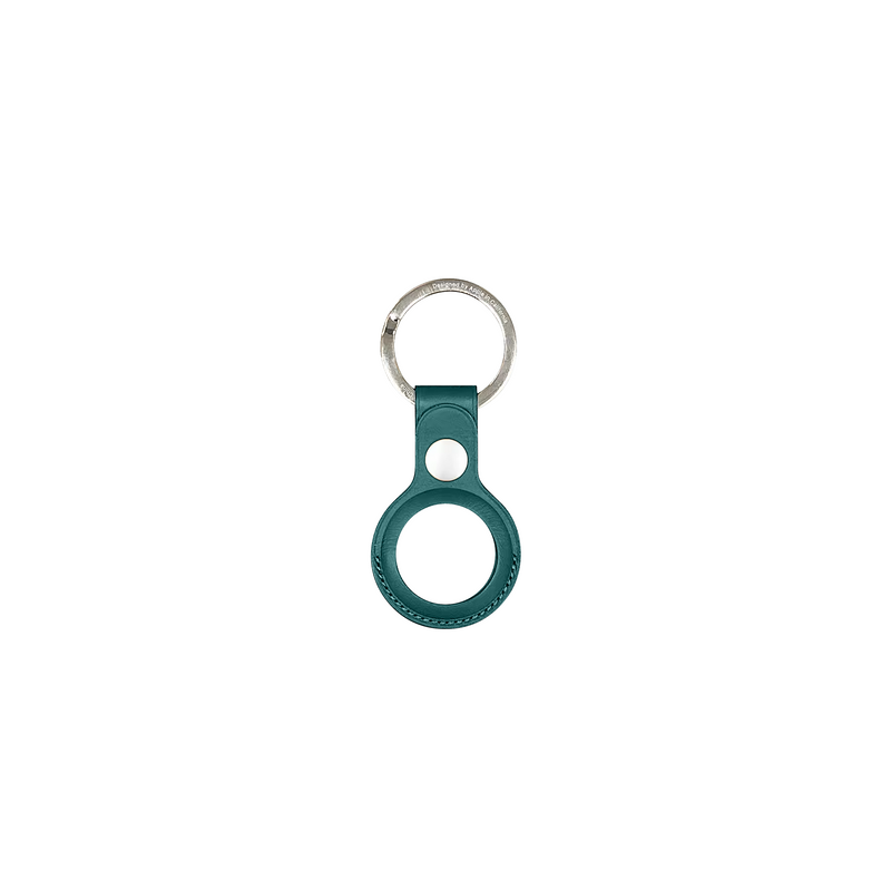 For Apple AirTag Leather Key Ring Cyprus Green (Compatible)