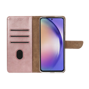 Rixus Bookcase For Samsung Galaxy A54 5G Pink