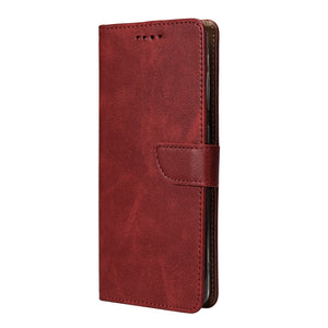 Rixus Bookcase For Samsung Galaxy A54 5G Red