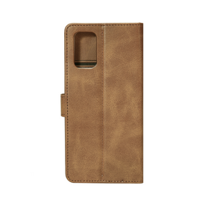 Rixus Bookcase For Samsung Galaxy A23 5G Light Brown