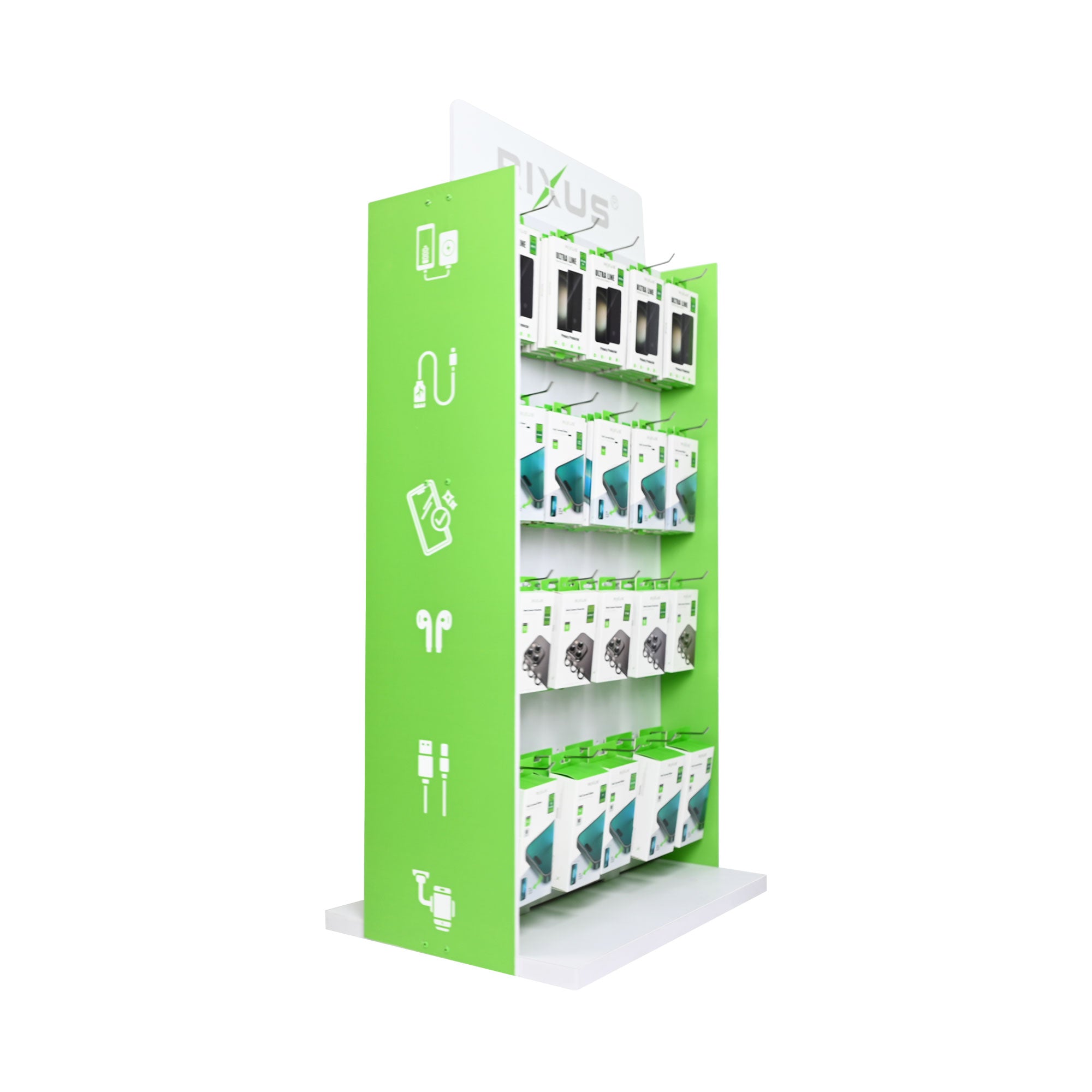 Rixus RXDP03 Double Sided Modular Display Stand  (Self-Assembly)