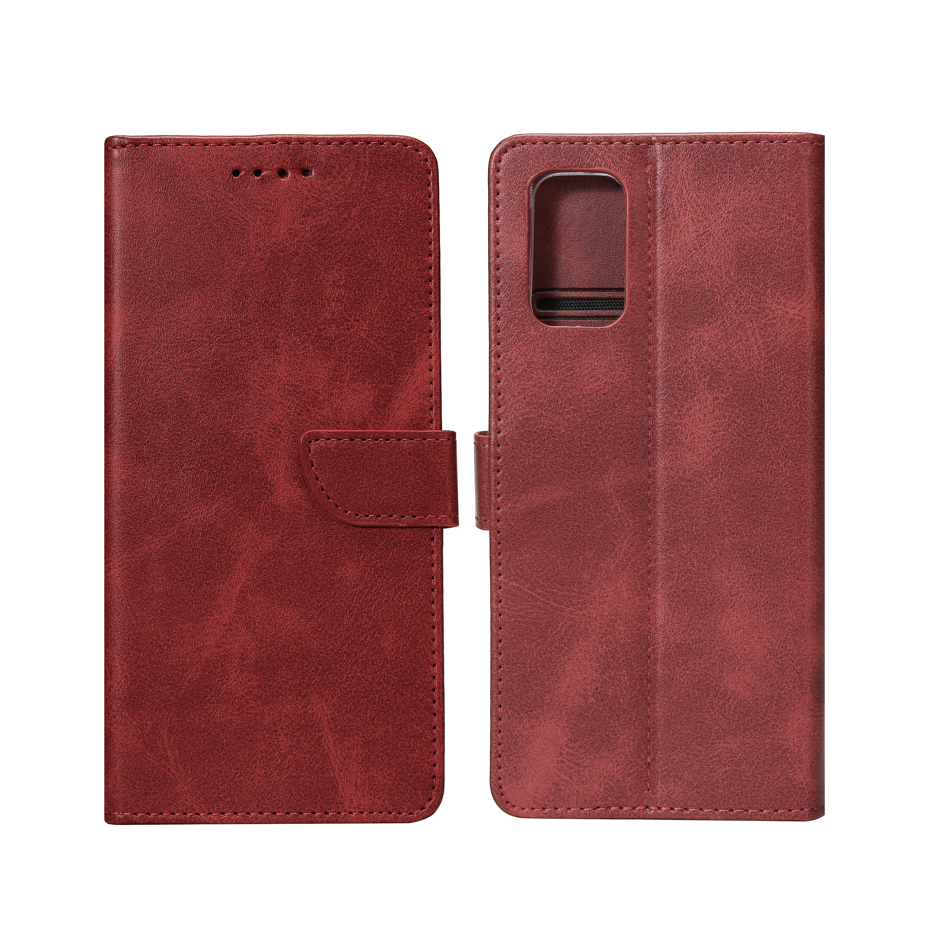 Rixus Bookcase For Samsung Galaxy A53 5G Dark Red