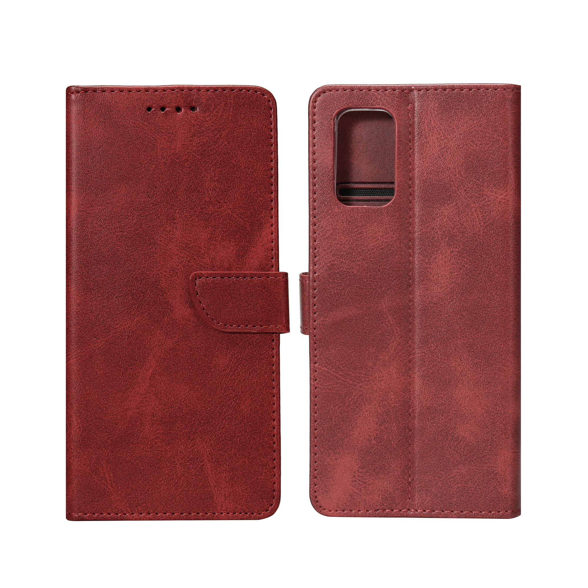 Rixus Bookcase For Samsung Galaxy A53 5G Dark Red