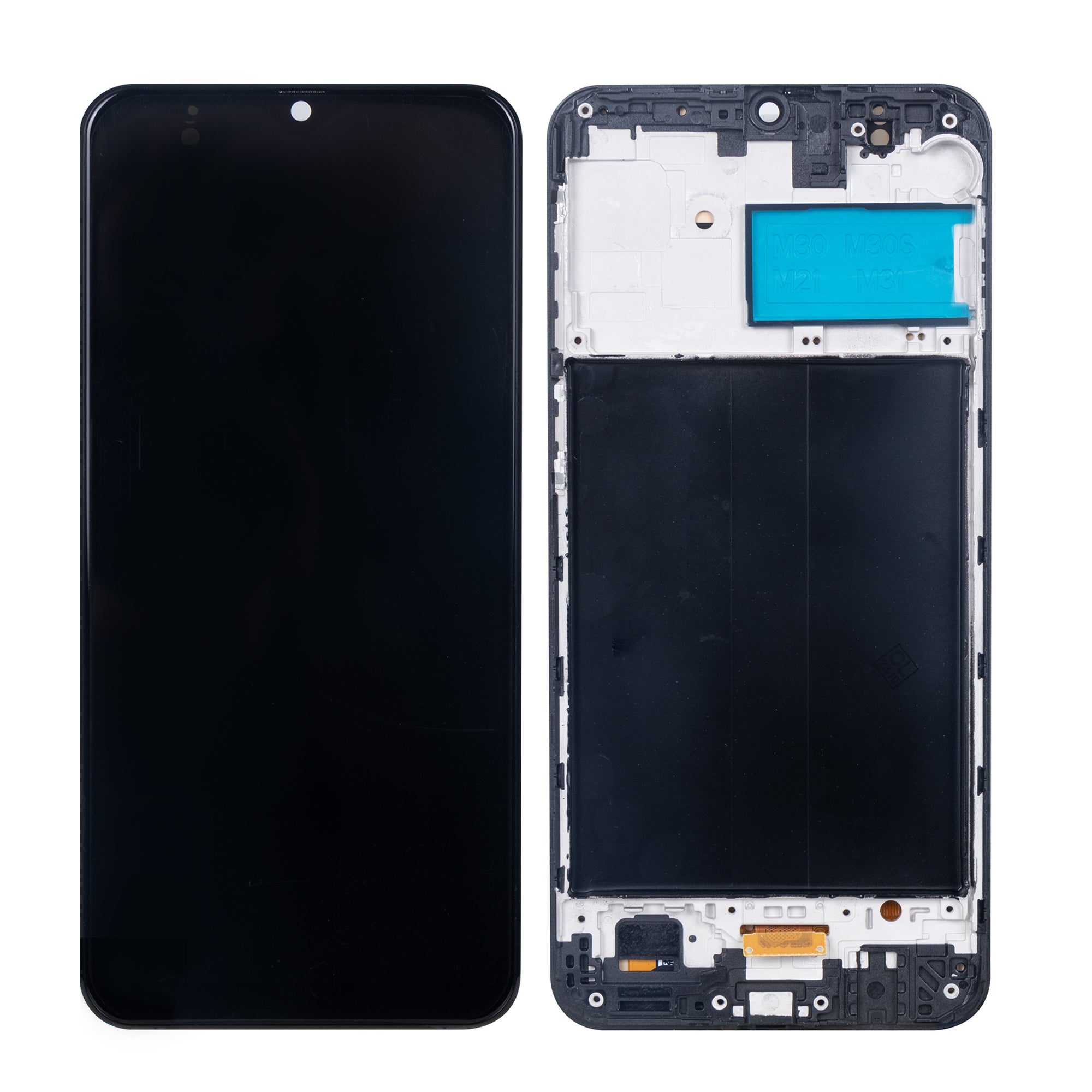 Samsung Galaxy M30 M305F, M30s M307F, M21 M215F,M31 M315F Display And Digitizer With Frame Black Soft-OLED