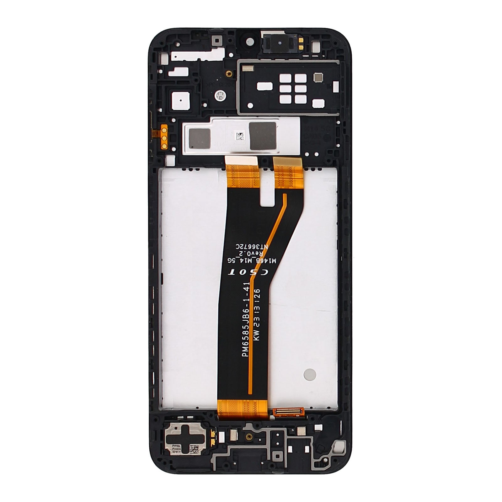 Samsung Galaxy M14 5G M146B Display And Digitizer With Frame Black Service Pack