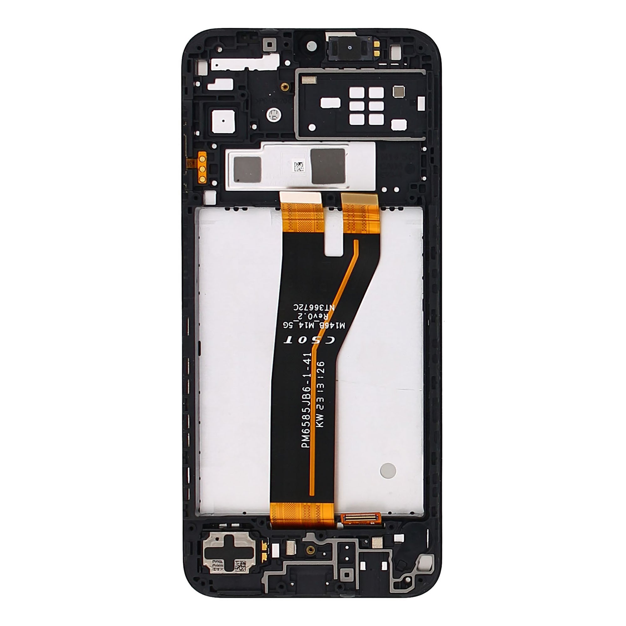 Samsung Galaxy M14 5G M146B Display And Digitizer With Frame Black Service Pack