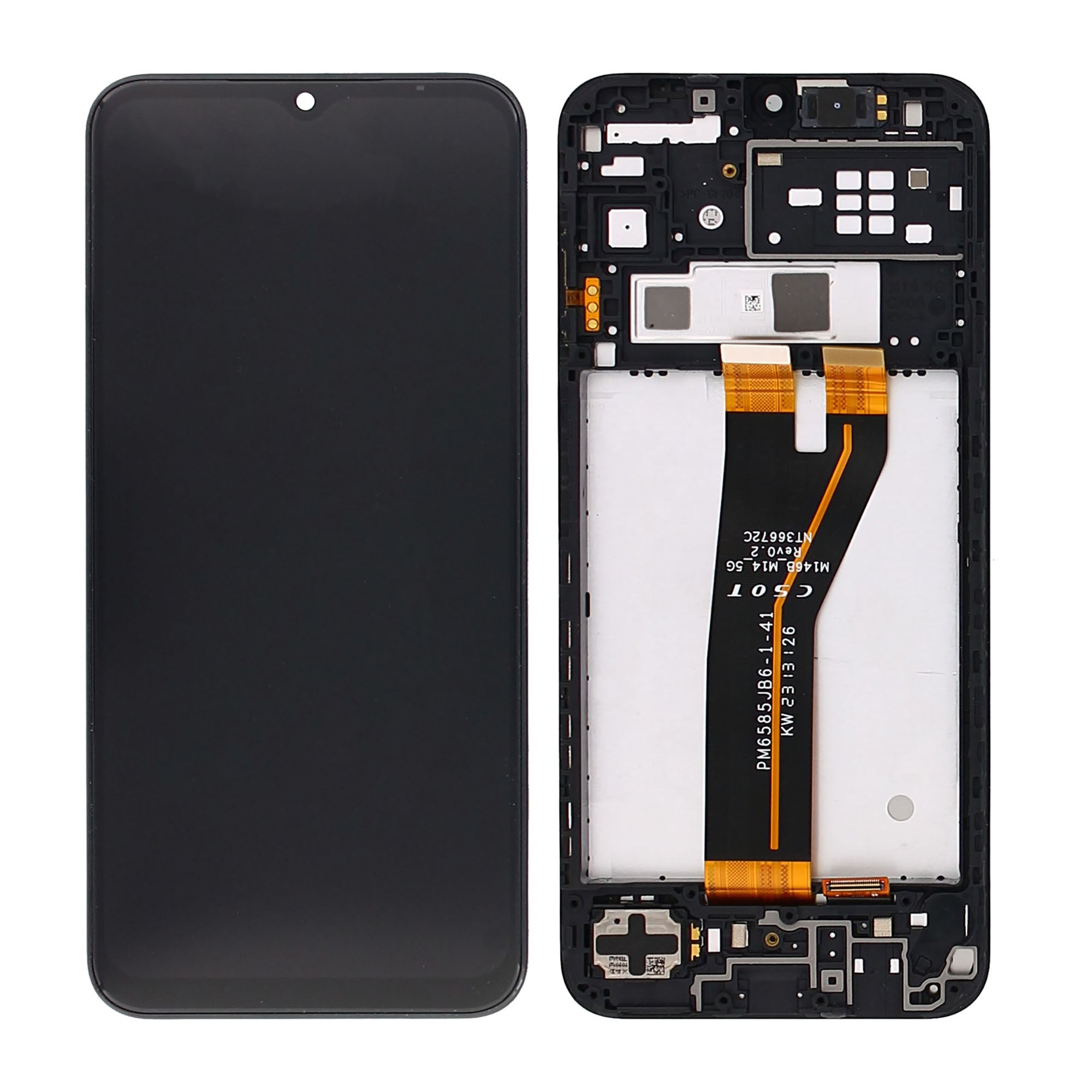 Samsung Galaxy M14 5G M146B Display And Digitizer With Frame Black Service Pack