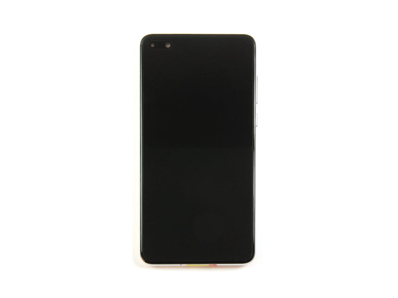 Huawei P40 Display And Digitizer With Frame Ice White Service Pack