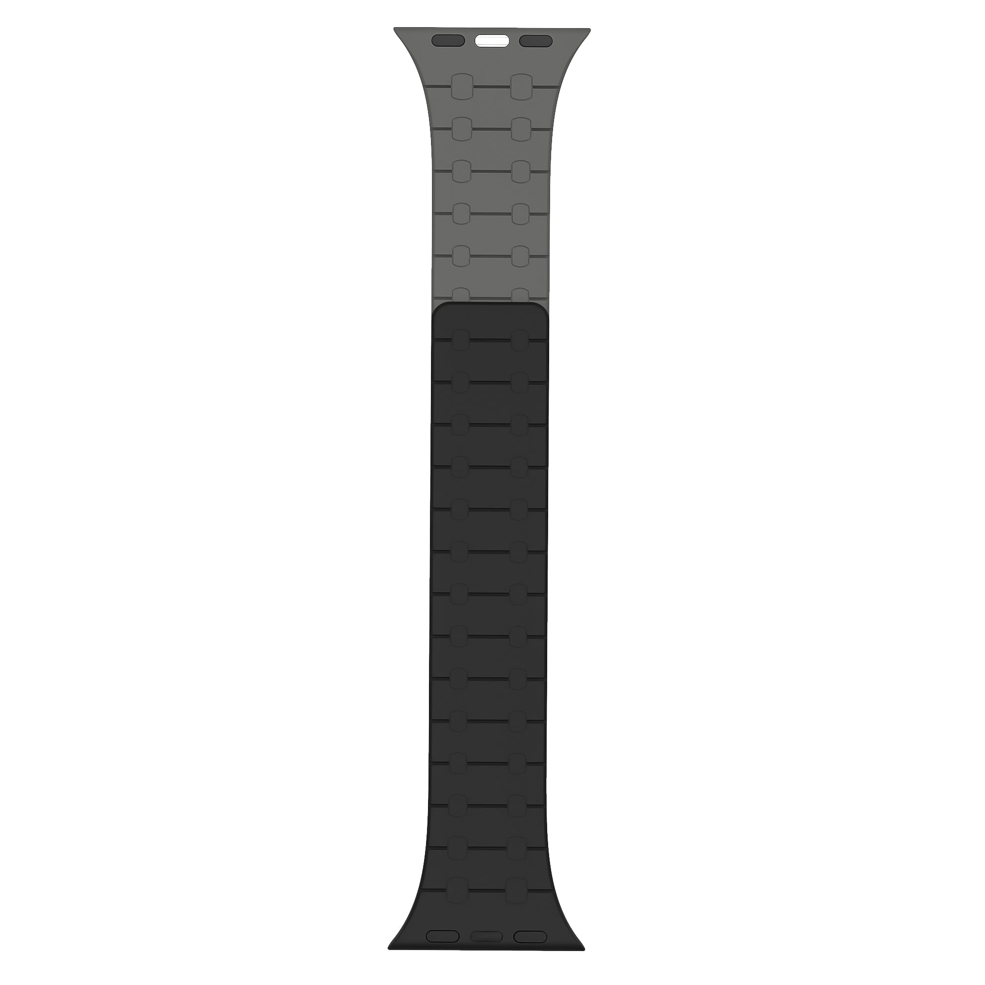 Rixus Magnetic Silicone Band For Apple Watch 42mm, 44mm, 45mm, 49mm Black And Grey