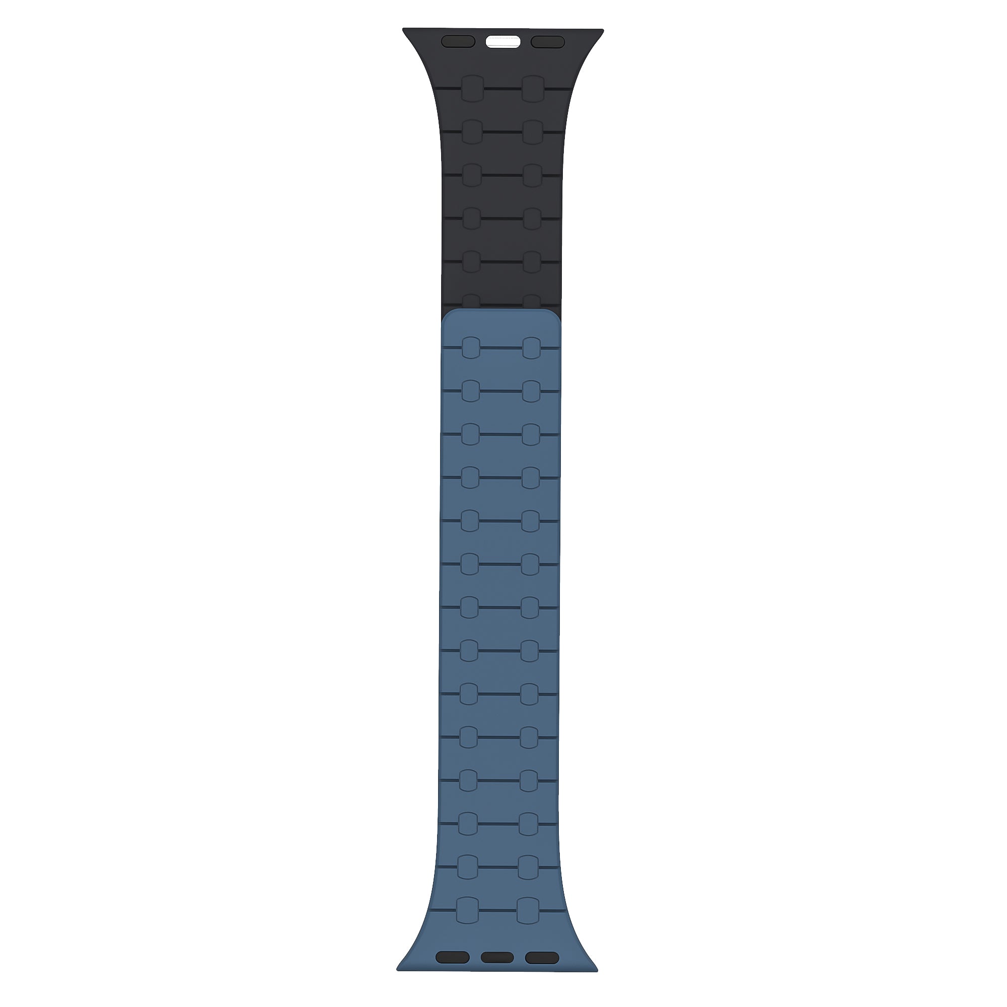 Rixus Magnetic Silicone Band For Apple Watch 42mm, 44mm, 45mm, 49mm Blue And Midnight