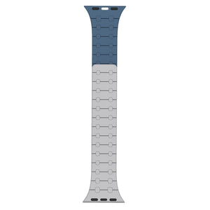 Rixus Magnetic Silicone Band For Apple Watch 42mm, 44mm, 45mm, 49mm Cloud Grey And Blue