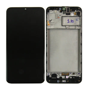 Samsung Galaxy M30s M307F Display And Digitizer With Frame Opal Black Service Pack