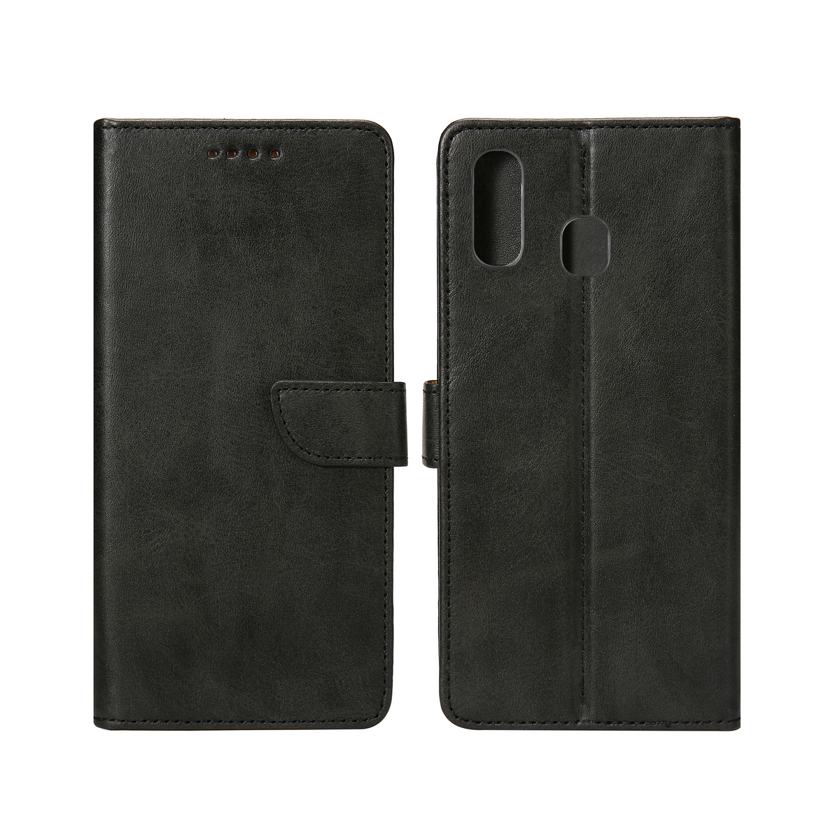 Rixus Bookcase For Samsung Galaxy A20e Black