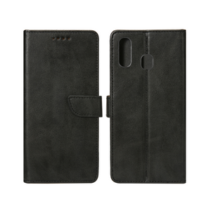 Rixus Bookcase For Samsung Galaxy A20e Black