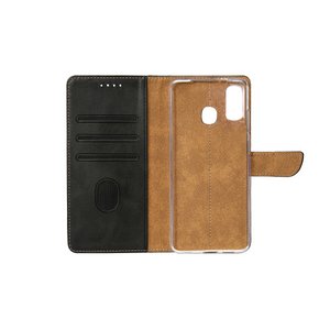 Rixus Bookcase For Samsung Galaxy A20e Black