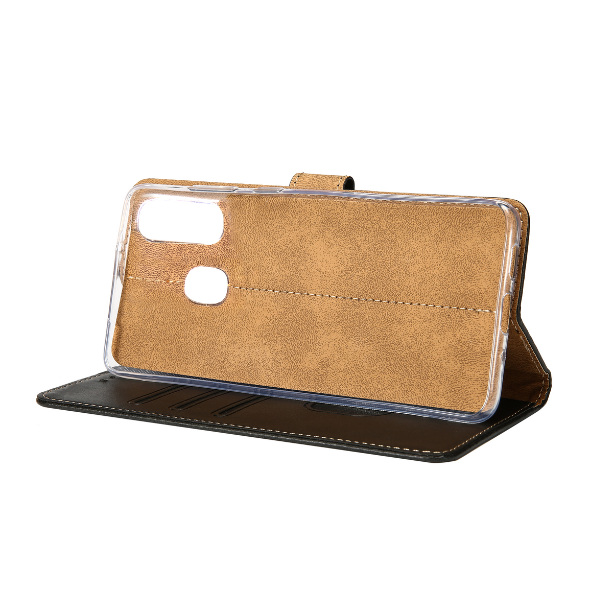 Rixus Bookcase For Samsung Galaxy A20e Black