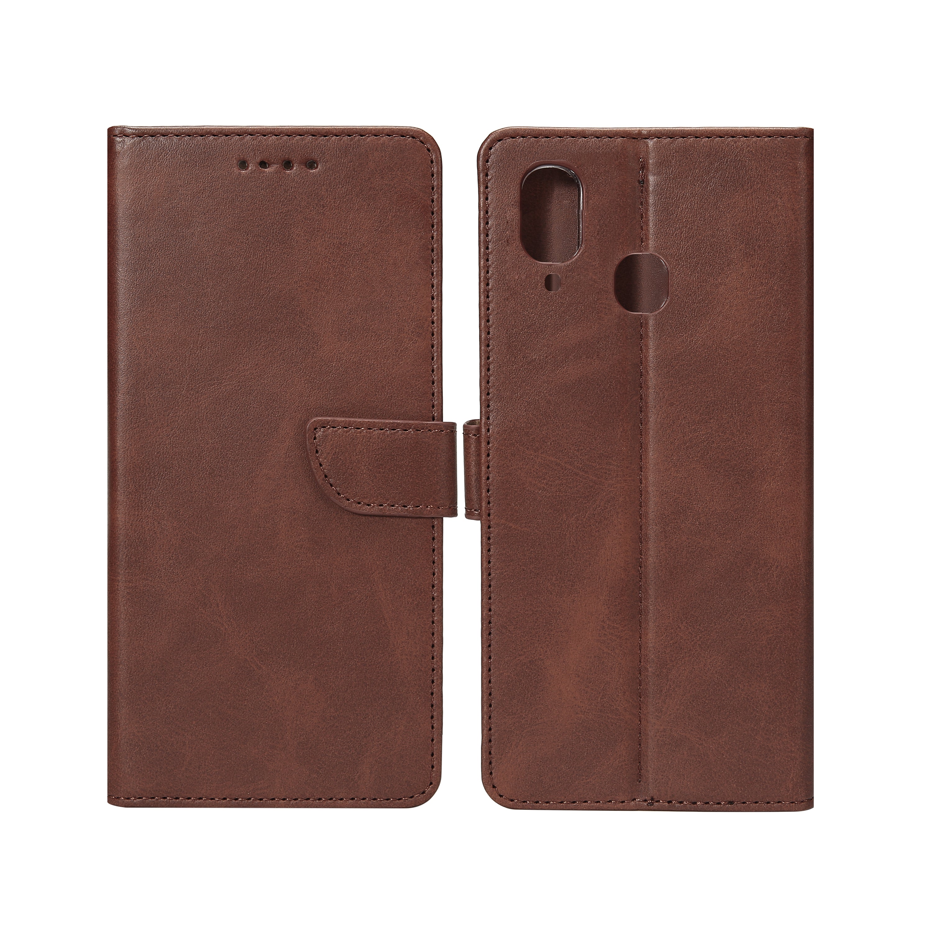 Rixus Bookcase For Samsung Galaxy A20e Brown