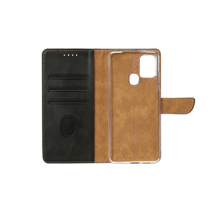 Rixus Bookcase For Samsung Galaxy A21s Black