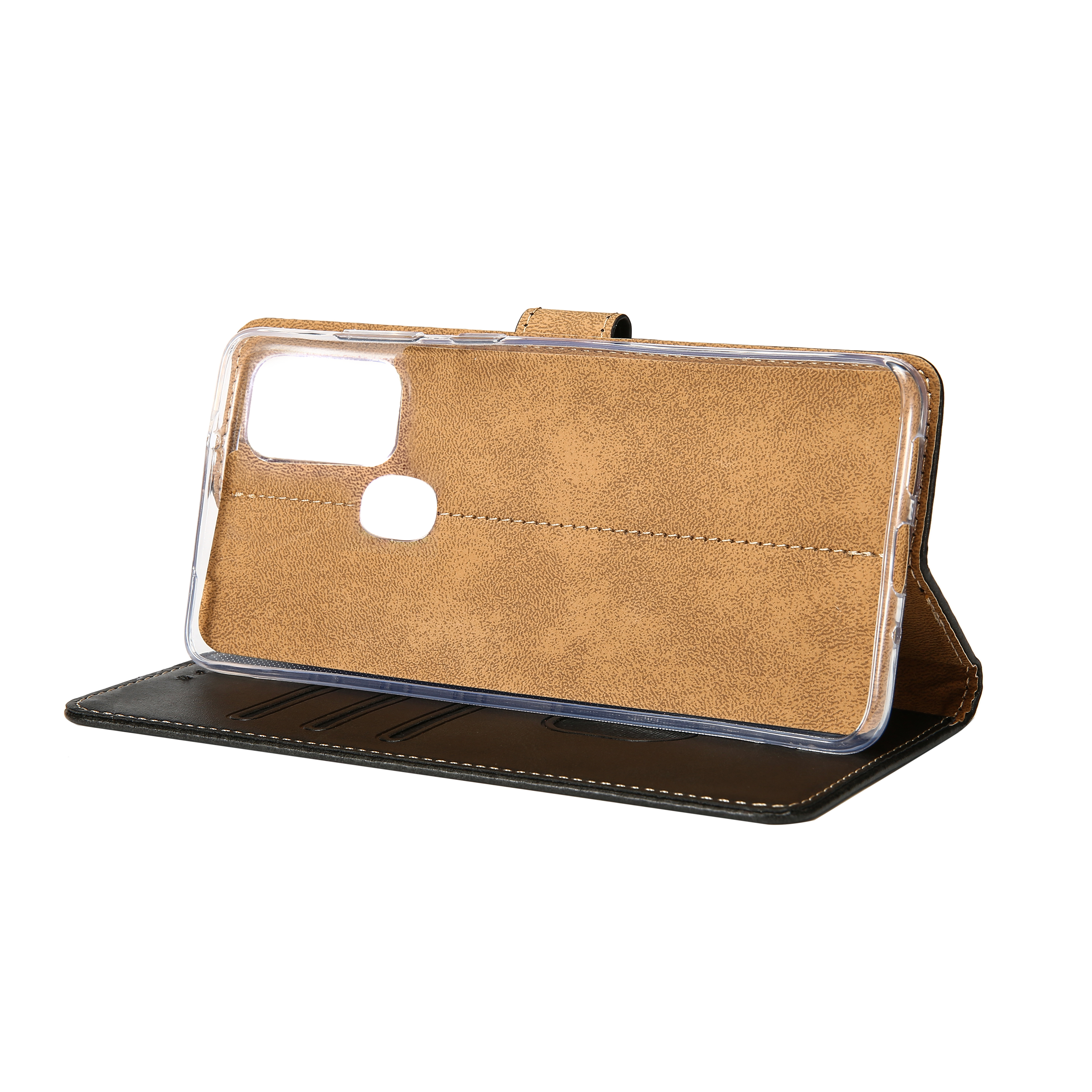 Rixus Bookcase For Samsung Galaxy A21s Black