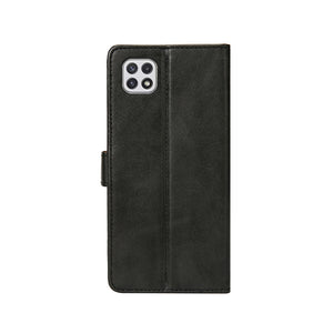 Rixus Bookcase For Samsung Galaxy A22 5G Black