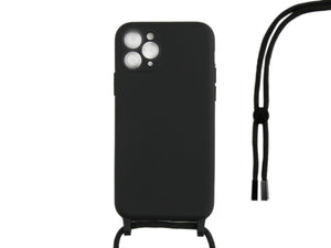 Rixus TPU Necklace Cord Cover For Apple iPhone 11 Pro Max Black