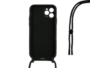 Rixus TPU Necklace Cord Cover For Apple iPhone 11 Pro Max Black