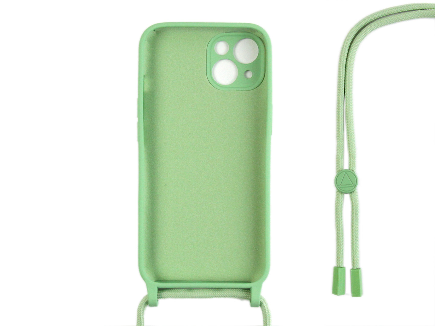 Rixus TPU Necklace Cord Cover For Apple iPhone 13 Mini Matcha