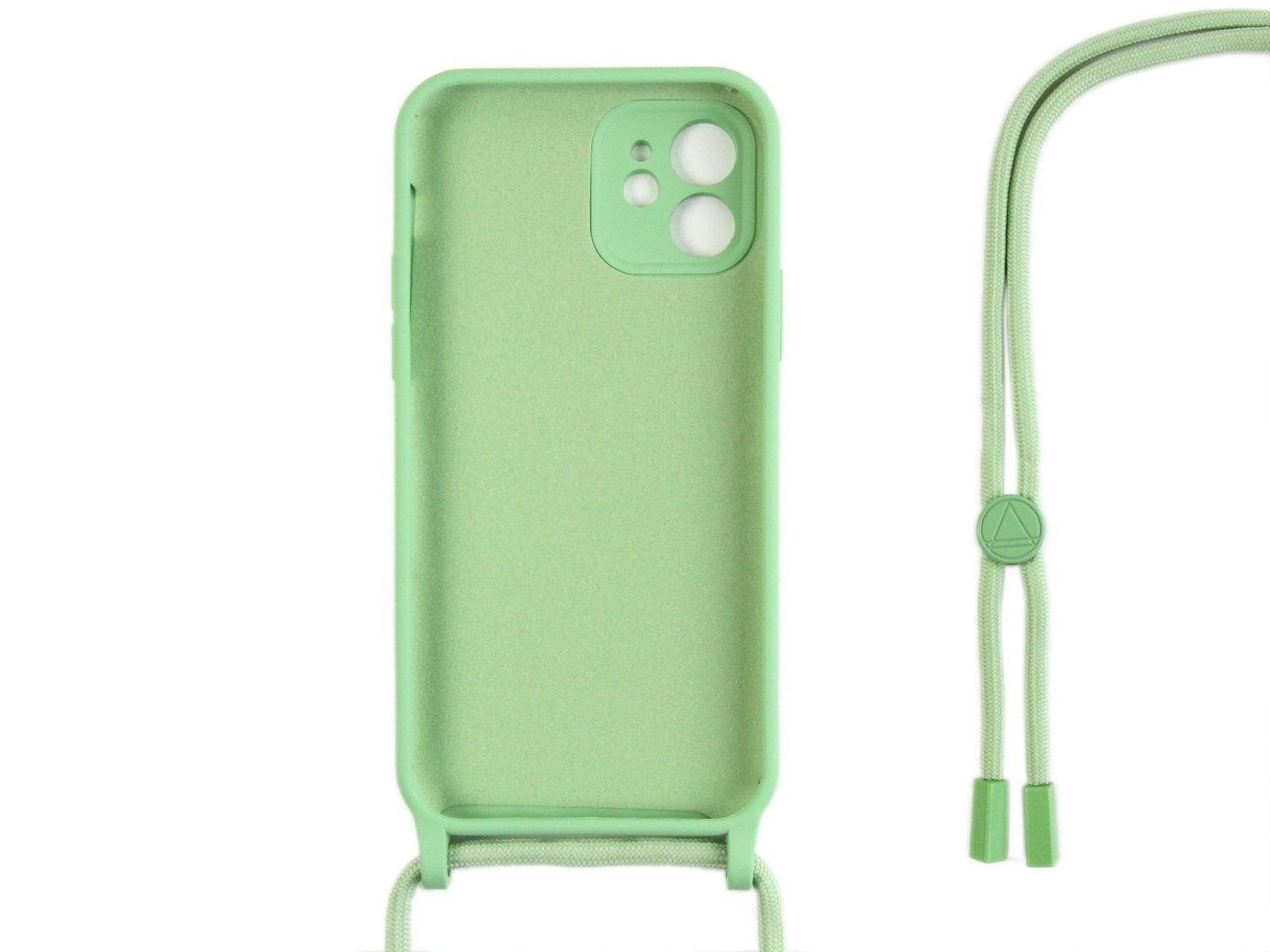 Rixus TPU Necklace Cord Cover For Apple iPhone 12 Mini Matcha