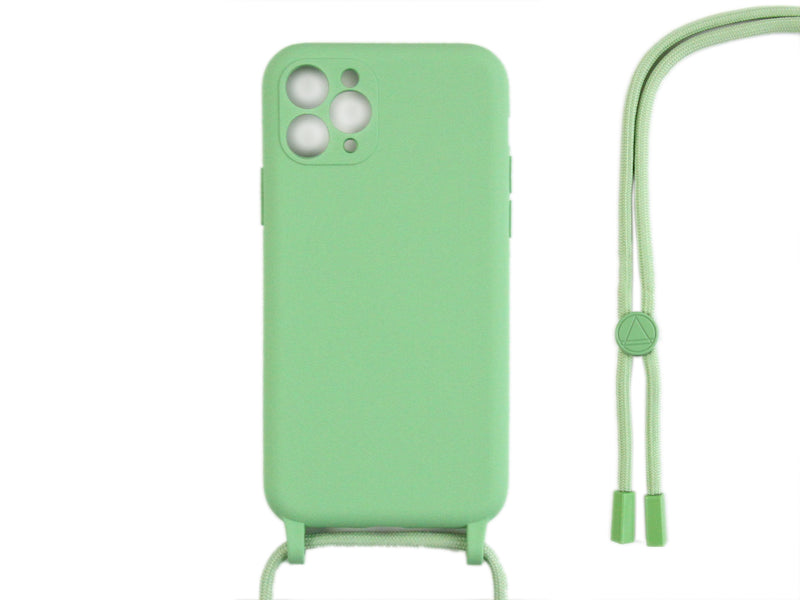 Rixus TPU Necklace Cord Cover For Apple iPhone 11 Pro Matcha