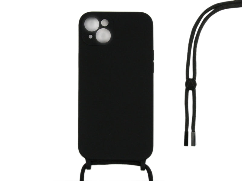 Rixus TPU Necklace Cord Cover For Apple iPhone 14 Plus Black