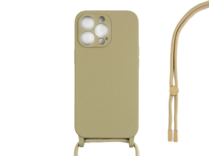 Rixus TPU Necklace Cord Cover For Apple iPhone 13 Pro Gold