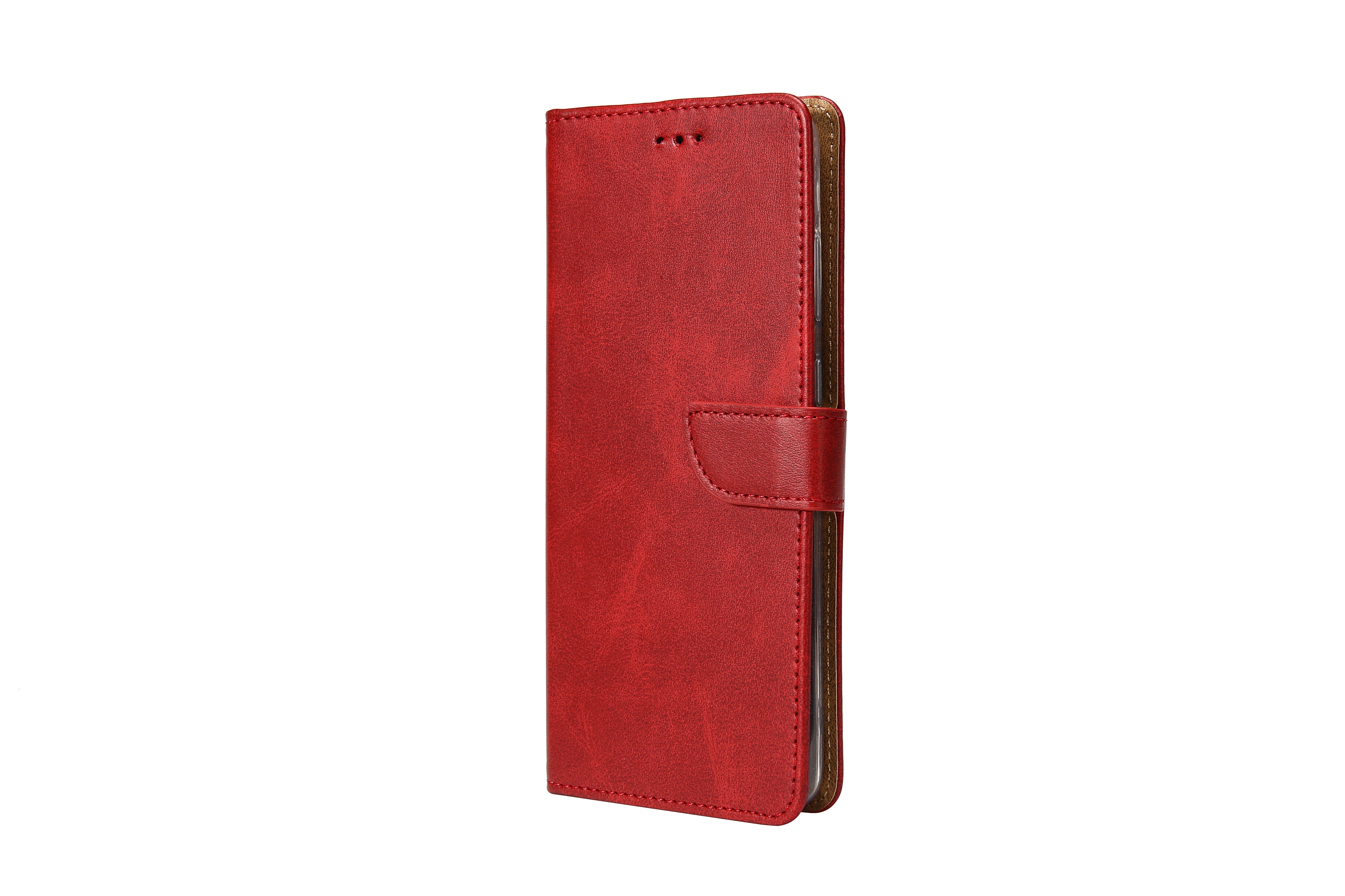 Rixus Bookcase For Apple iPhone 15 Pro Max Dark Red