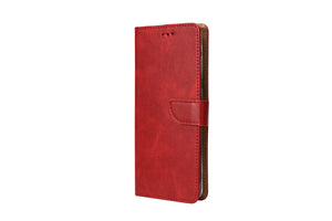 Rixus Bookcase For Apple iPhone 15 Pro Max Dark Red