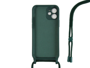 Rixus TPU Necklace Cord Cover For Apple iPhone 12 Green