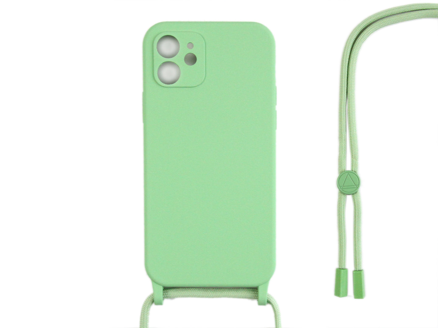 Rixus TPU Necklace Cord Cover For Apple iPhone 12 Matcha