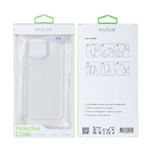 Rixus Anti-Burst Case For Apple iPhone 11 Transparent
