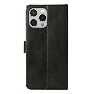 Rixus Bookcase For Apple iPhone 15 Pro Black