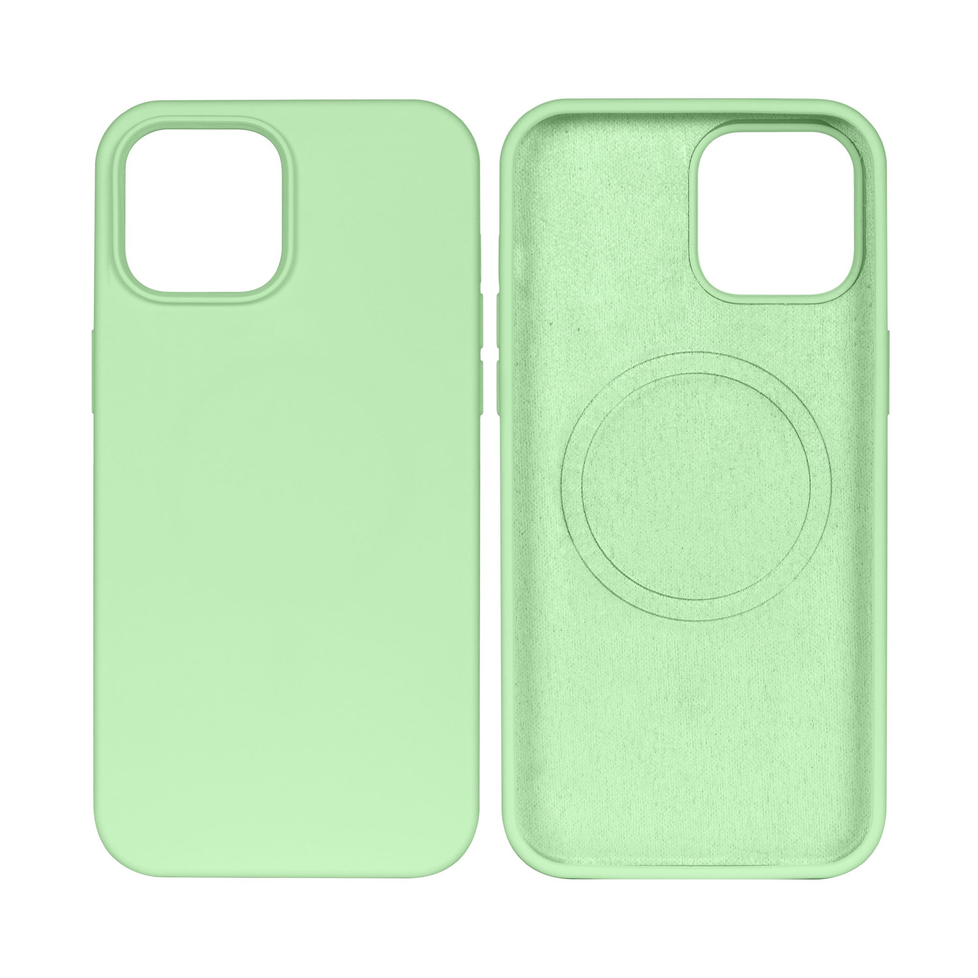 Rixus Soft TPU Phone Case With MagSafe Compatible For Apple iPhone 12 Mini Matcha
