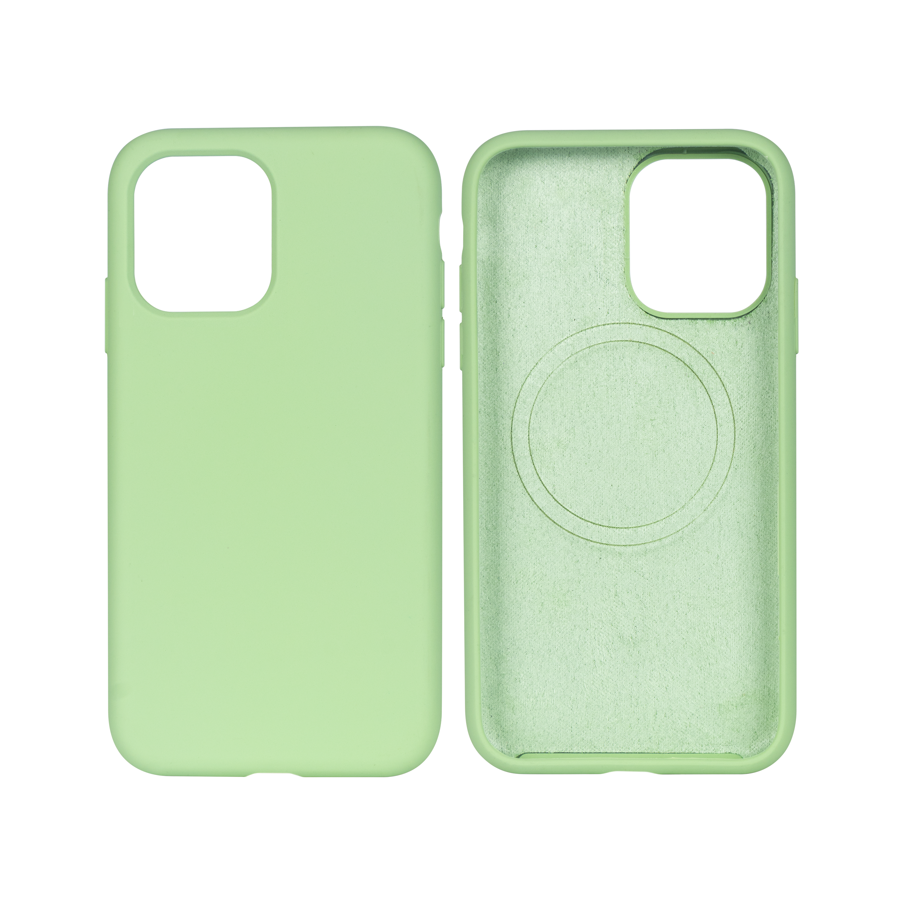 Rixus Soft TPU Phone Case With MagSafe Compatible For Apple iPhone 12 Pro Max Matcha