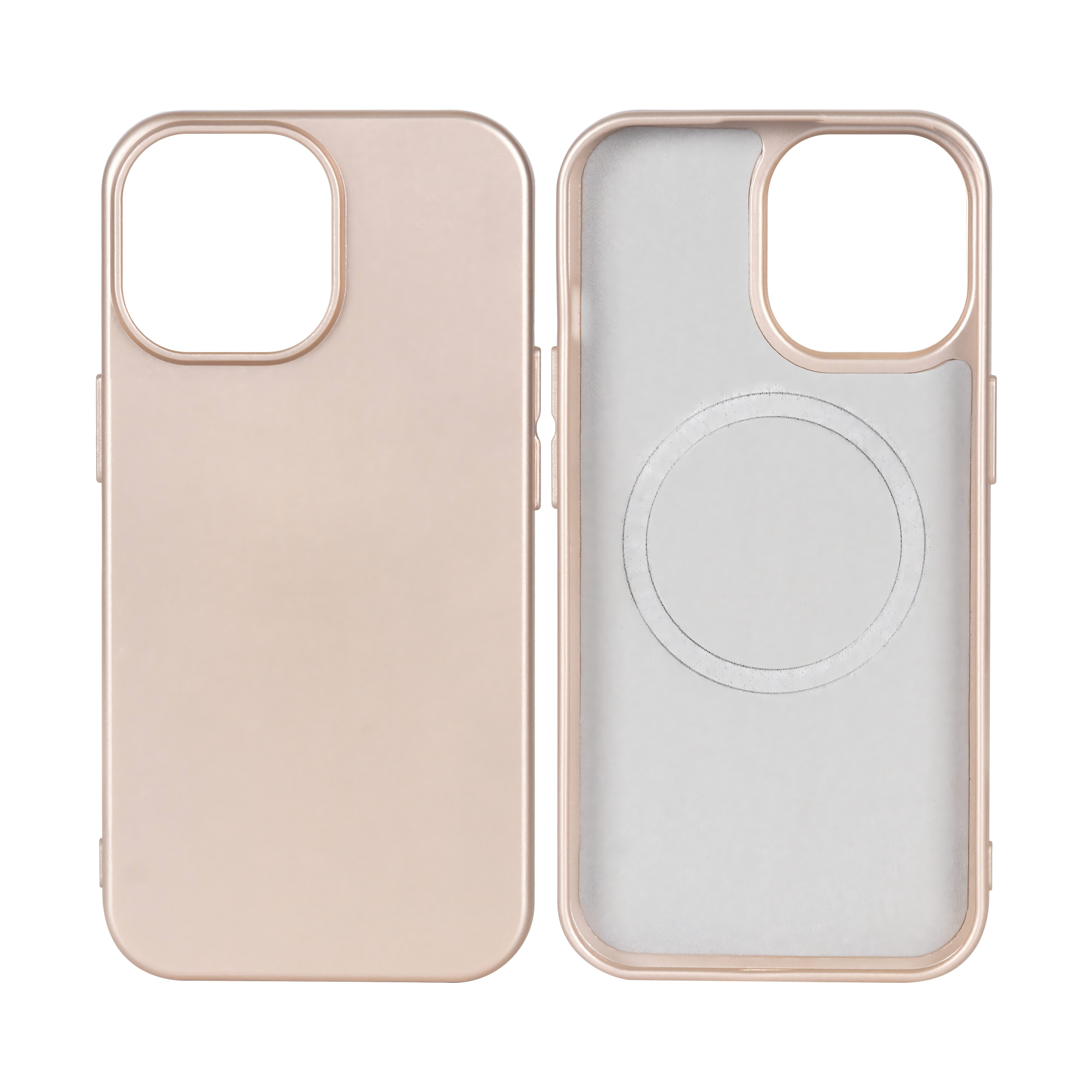 Rixus Soft TPU Phone Case With MagSafe For Apple iPhone 12 Pro Max Gold