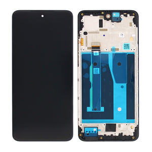 Motorola G84 5G Display And Digitizer With Frame Black Service Pack