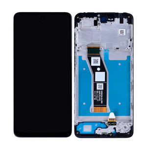Motorola Moto G04 Display And Digitizer With Frame Black Service Pack