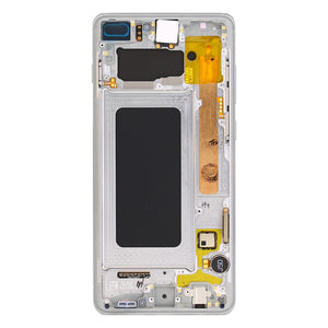 Samsung Galaxy S10 Plus G975F Display And Digitizer With Frame Prism White Service Pack
