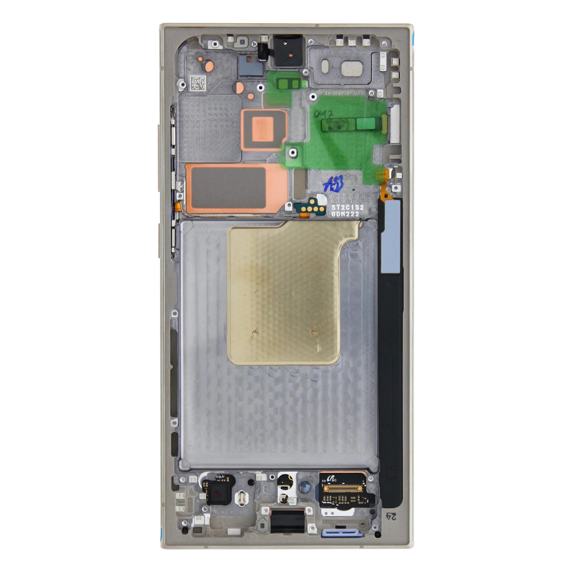 Samsung Galaxy S24 Ultra S928B Display And Digitizer With Frame Titanium Grey Pre-Assembled