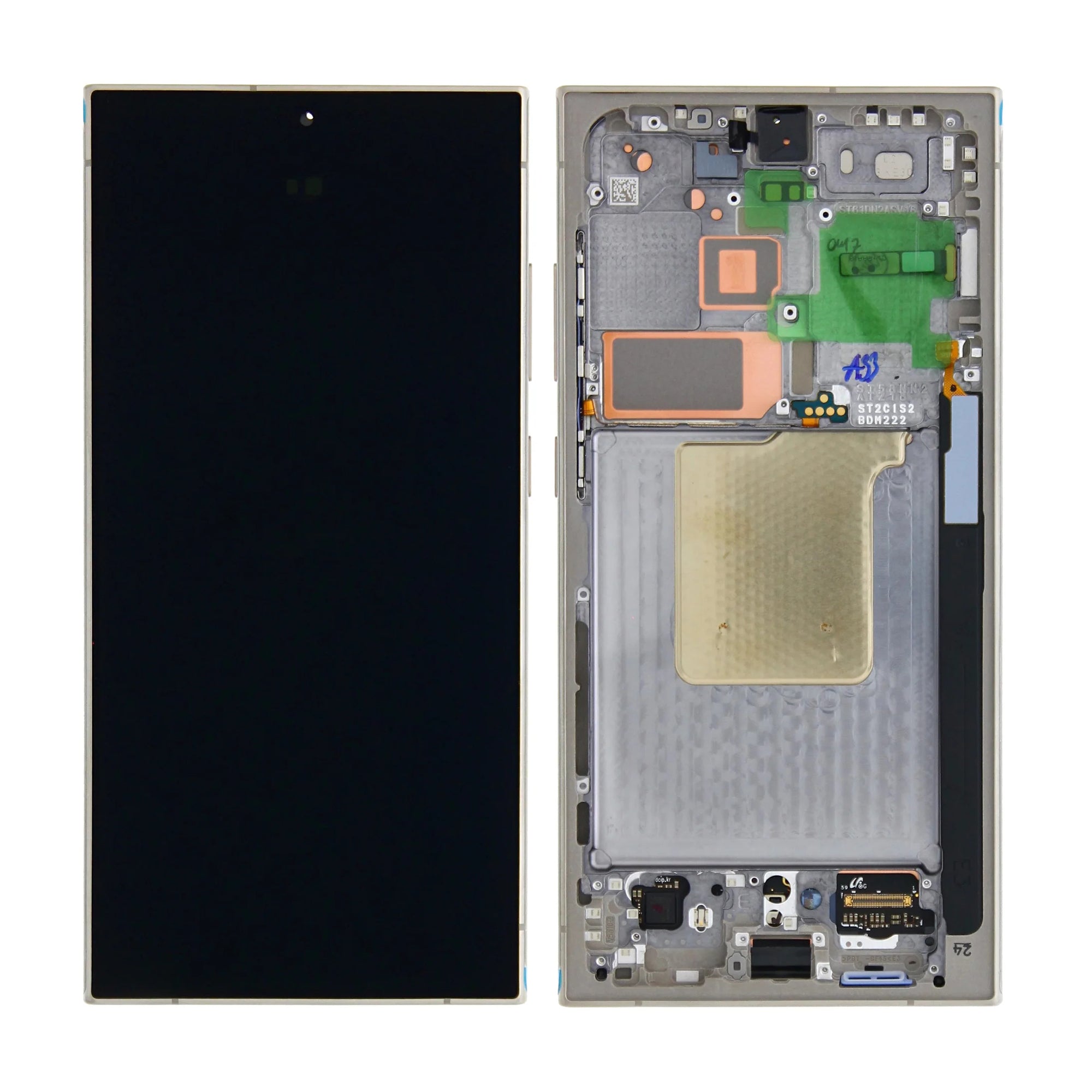 Samsung Galaxy S24 Ultra S928B Display And Digitizer With Frame Titanium Grey Pre-Assembled